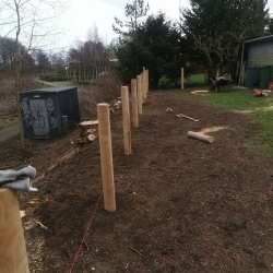 Opsætning af hegn i Lunderskov